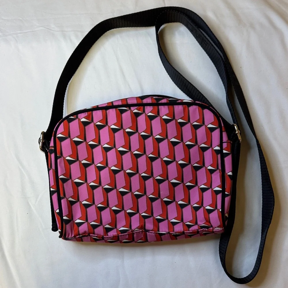Diane von Fürstenberg x Target Geometric Crossbody Bag Pink Red Black Cube Print